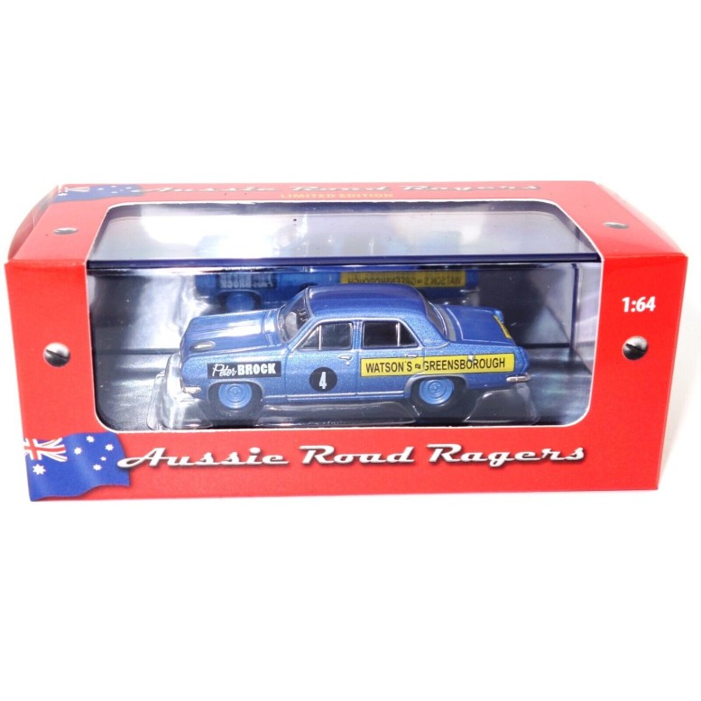 Road Ragers - 1968 Holden HR Premier Race Car Peter Brock - Winton No 4 - Scale 1:64