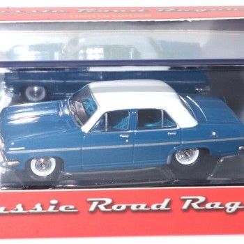 Road Ragers - 1968 Holden HR Special Sedan - Aqua Blue with White Roof - Scale 1:64