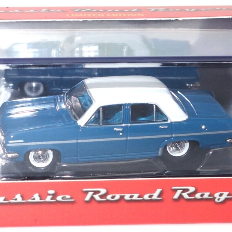 Road Ragers - 1968 Holden HR Special Sedan - Aqua Blue with White Roof - Scale 1:64