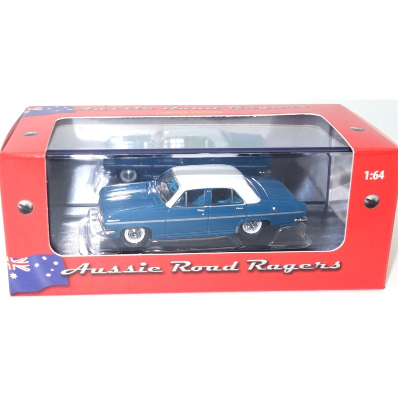 Road Ragers - 1968 Holden HR Special Sedan - Aqua Blue with White Roof - Scale 1:64