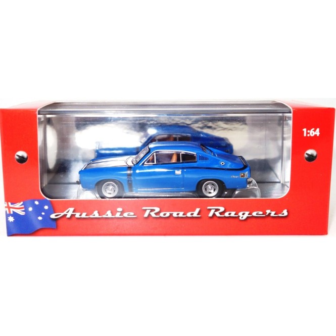 Road Ragers - 1973 Valiant Charger E49 R/T - Hemi Blue  - Scale 1:64