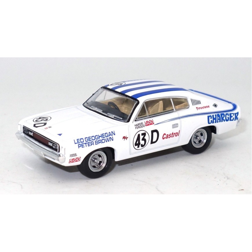 Road Ragers - Valiant Charger E38 R/T Race Car 1971 Bathurst Geoghegan / Brown No 43D - Scale 1:64
