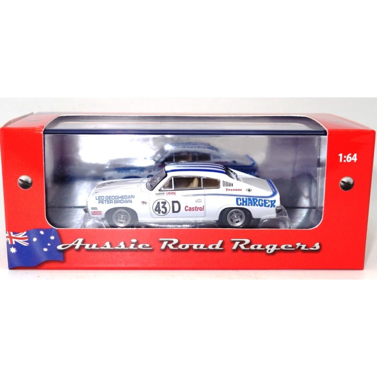 Road Ragers - Valiant Charger E38 R/T Race Car 1971 Bathurst Geoghegan / Brown No 43D - Scale 1:64