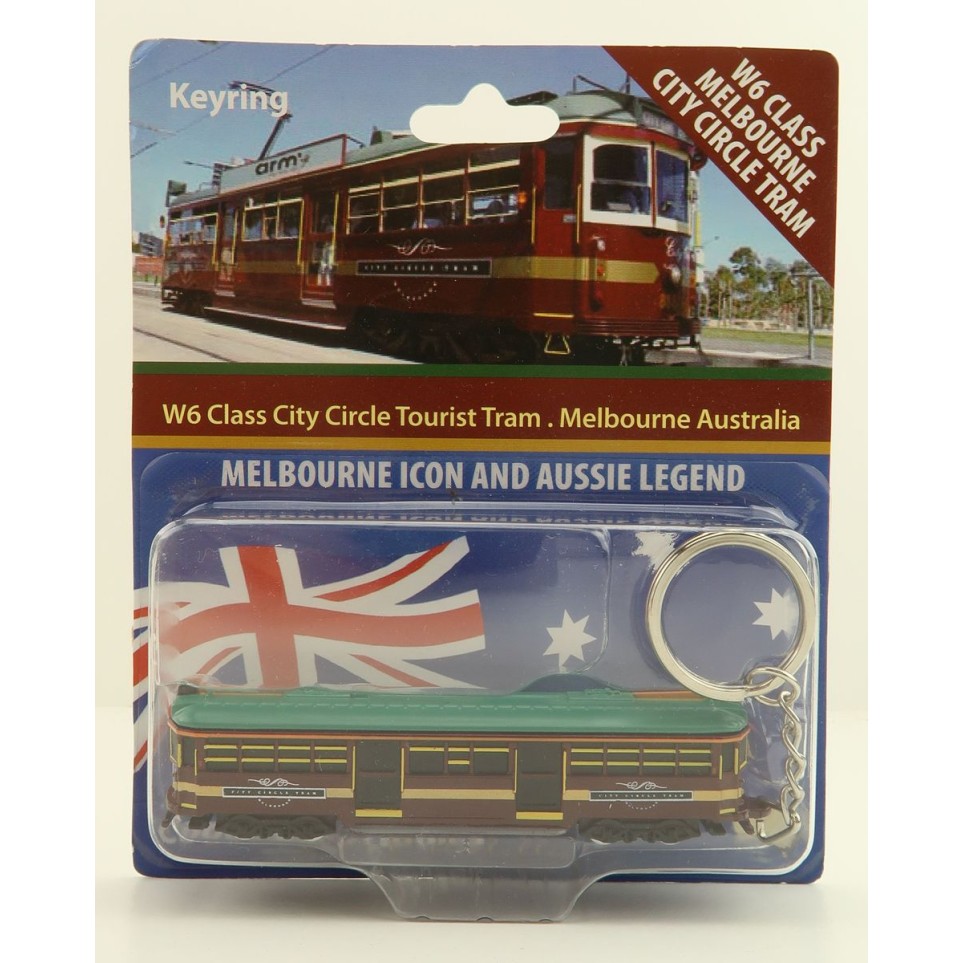 Cooee DIECAST W6 CLASS MELBOURNE TRAM CITY CIRCLE LINE Keyring (N Scale)