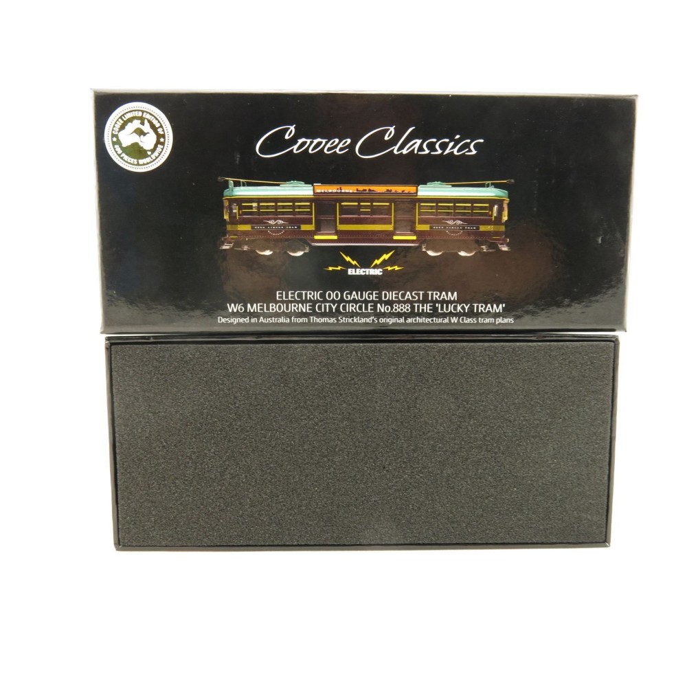 Cooee ELECTRIC POWERED W6 CLASS DIECAST MELBOURNE TRAM CITY CIRCLE NO. 888 1:76