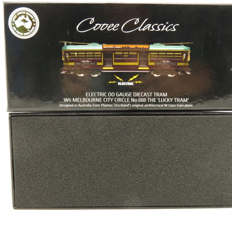 Cooee ELECTRIC POWERED W6 CLASS DIECAST MELBOURNE TRAM CITY CIRCLE NO. 888 1:76