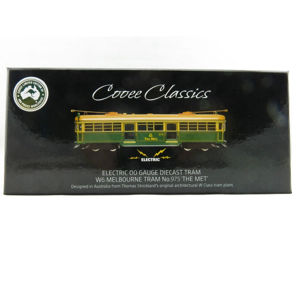 Cooee ELECTRIC POWERED W6 CLASS MELBOURNE TRAM GREEN RATTLER The Met NO 975 1:76