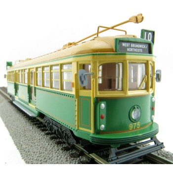 Cooee ELECTRIC POWERED W6 CLASS MELBOURNE TRAM GREEN RATTLER The Met NO 975 1:76