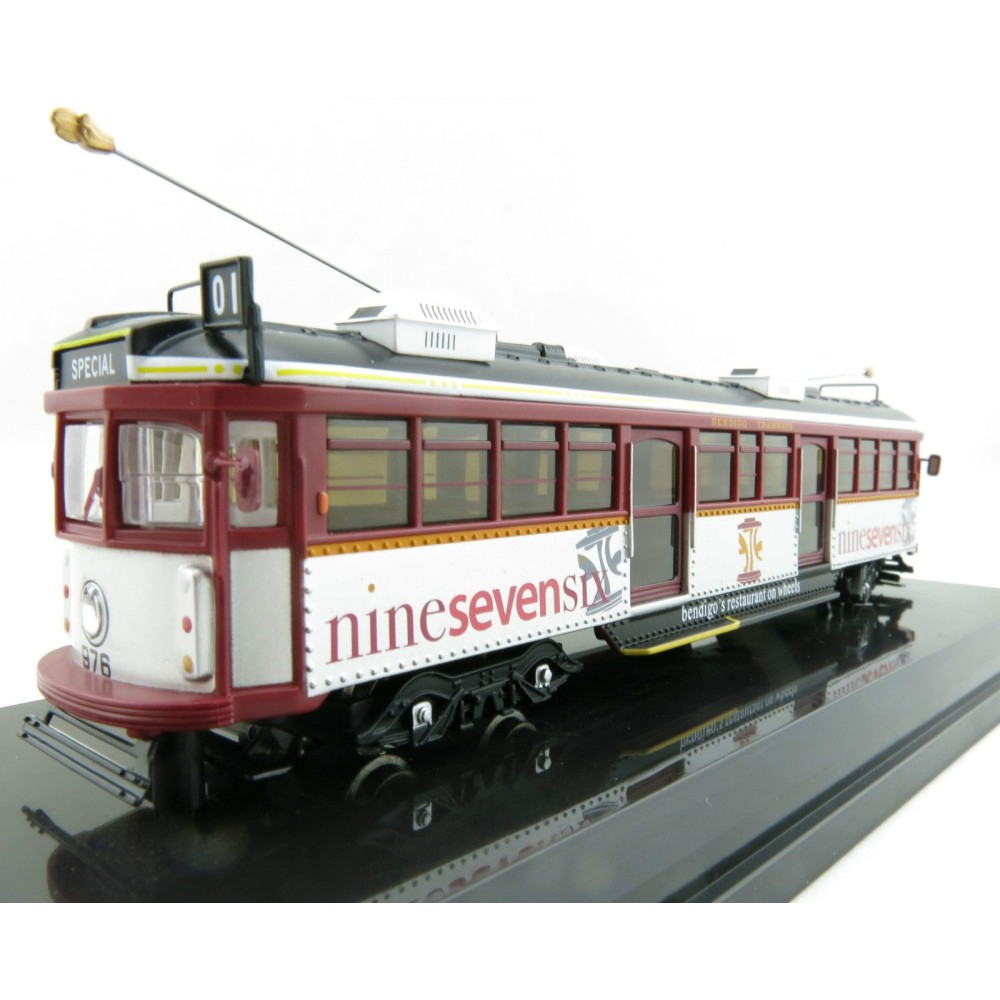 Cooee Static W6 CLASS DIECAST MELBOURNE TRAM BENDIGO RESTAURANT Nine Seven 1:76