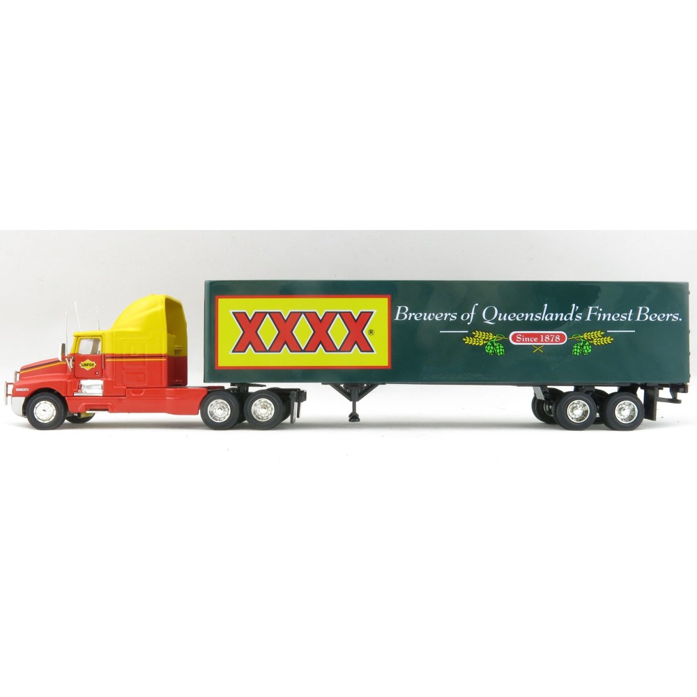 P.E.M. - World Car Collectables Australian Kenworth T600 A LINFOX WITH XXXX Beer QLD Trailer - Scale 1:64