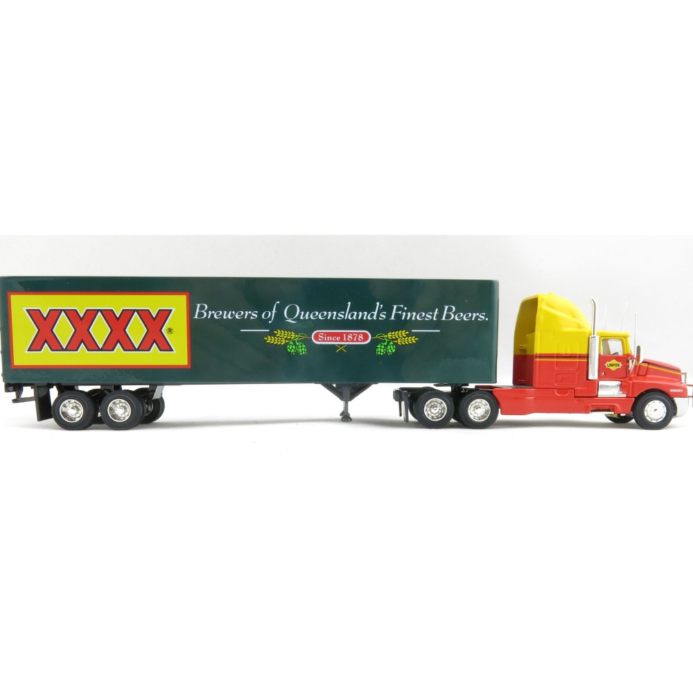 P.E.M. - World Car Collectables Australian Kenworth T600 A LINFOX WITH XXXX Beer QLD Trailer - Scale 1:64
