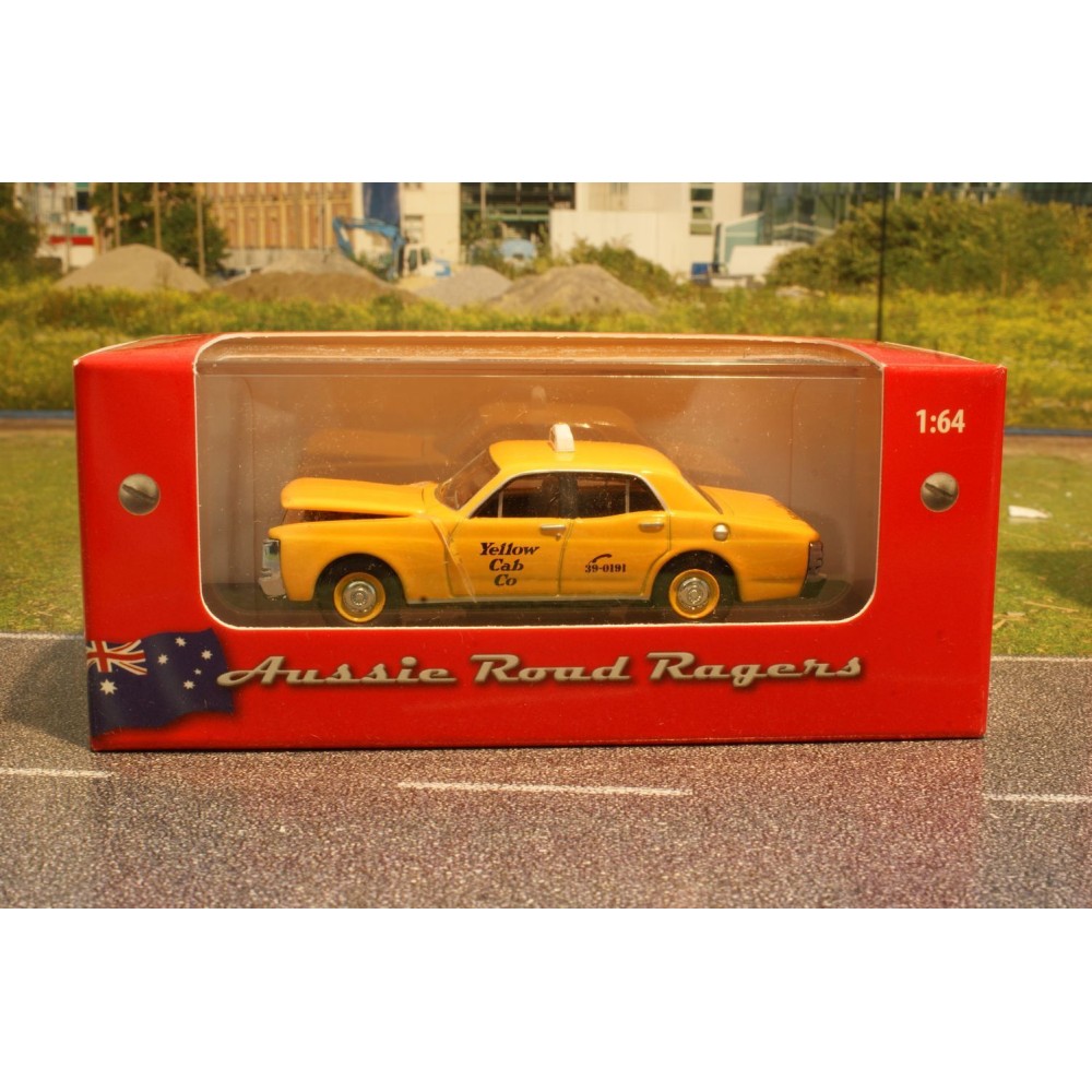 Road Ragers - 1971 XY Ford Falcon Brisbane Yellow Cab Taxi - Scale 1:64