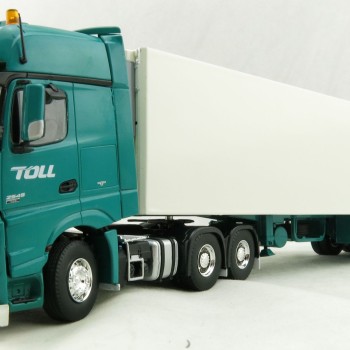Road Ragers 75408 - Australian Toll Mercedes Actros 6x4 Prime Mover with Refrigerated Trailer Toll - Scale 1:50