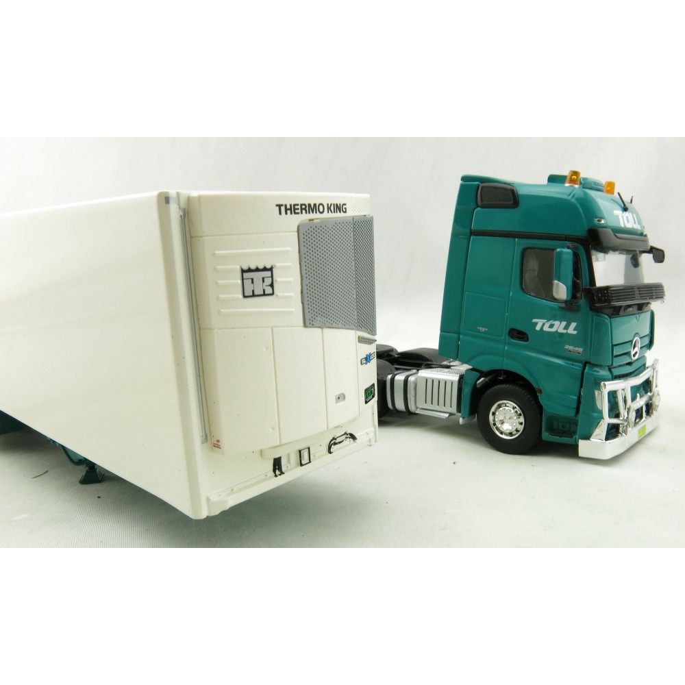 Road Ragers 75408 - Australian Toll Mercedes Actros 6x4 Prime Mover with Refrigerated Trailer Toll - Scale 1:50