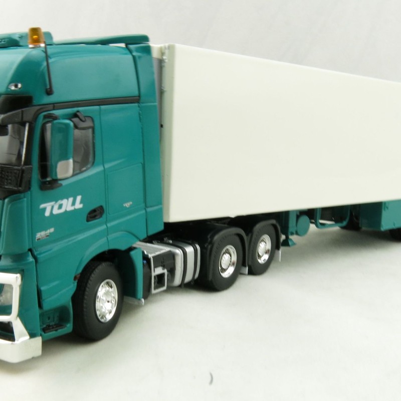 Road Ragers 75408 - Australian Toll Mercedes Actros 6x4 Prime Mover with Refrigerated Trailer Toll - Scale 1:50