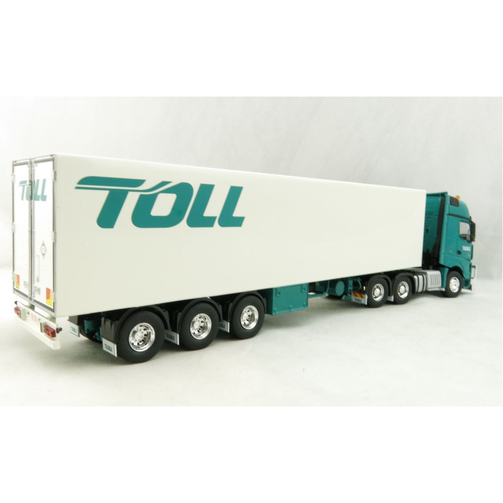 Road Ragers 75408 - Australian Toll Mercedes Actros 6x4 Prime Mover with Refrigerated Trailer Toll - Scale 1:50