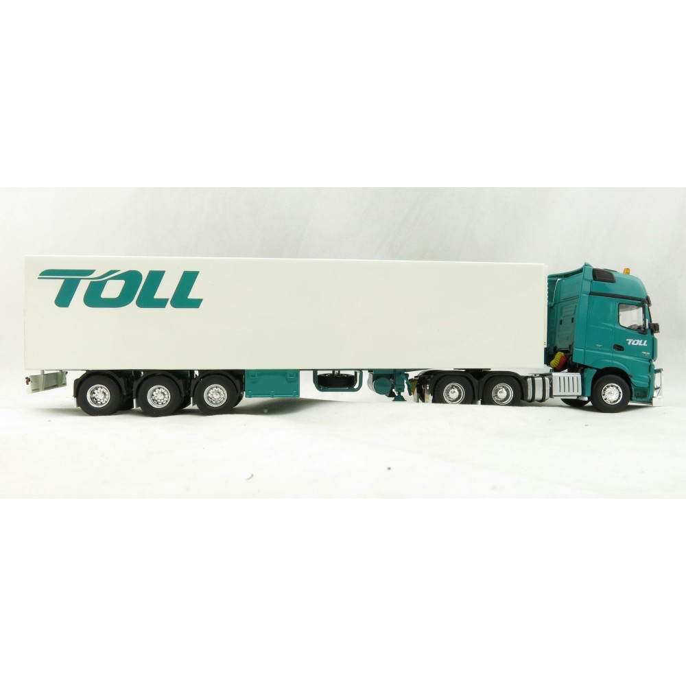Road Ragers 75408 - Australian Toll Mercedes Actros 6x4 Prime Mover with Refrigerated Trailer Toll - Scale 1:50
