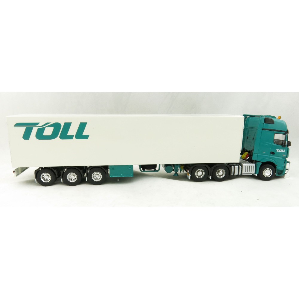 Road Ragers 75408 - Australian Toll Mercedes Actros 6x4 Prime Mover with Refrigerated Trailer Toll - Scale 1:50