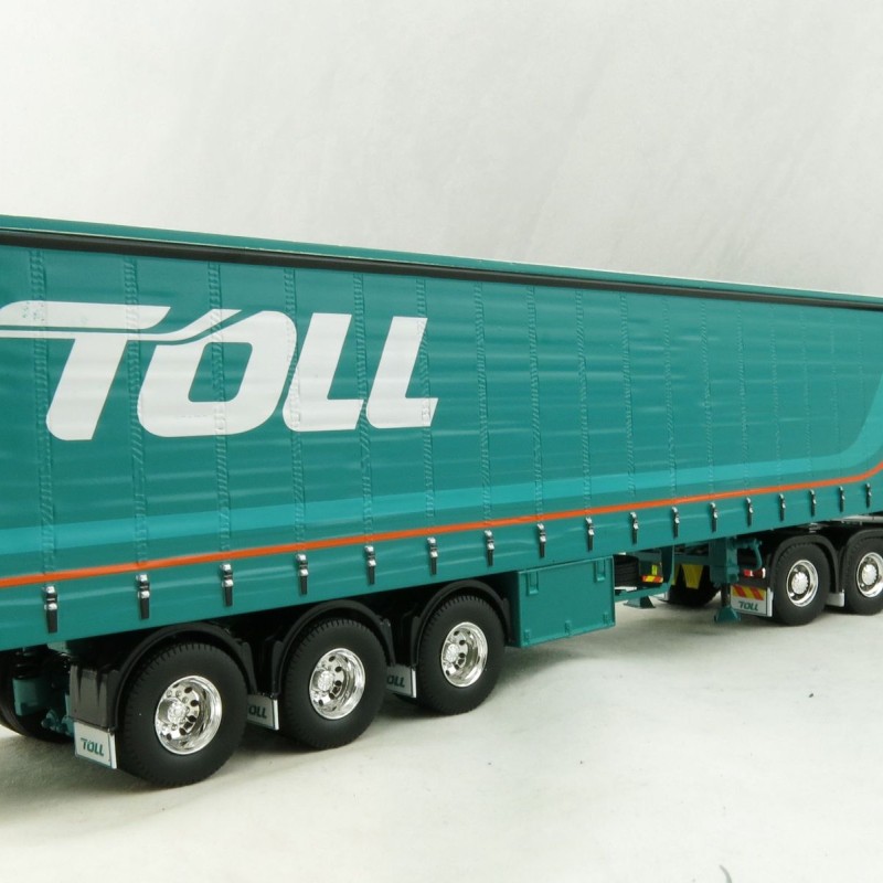 Road Ragers 75409 - Australian Toll Mercedes Actros 6x4 Prime Mover with Tautliner Trailer Toll - Scale 1:50