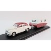 Road Ragers - Australian 1953 Holden FJ Sedan & Highway Cruiser Caravan Set - H0 Scale 1:87