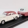 Road Ragers - Australian 1953 Holden FJ Sedan & Highway Cruiser Caravan Set - H0 Scale 1:87