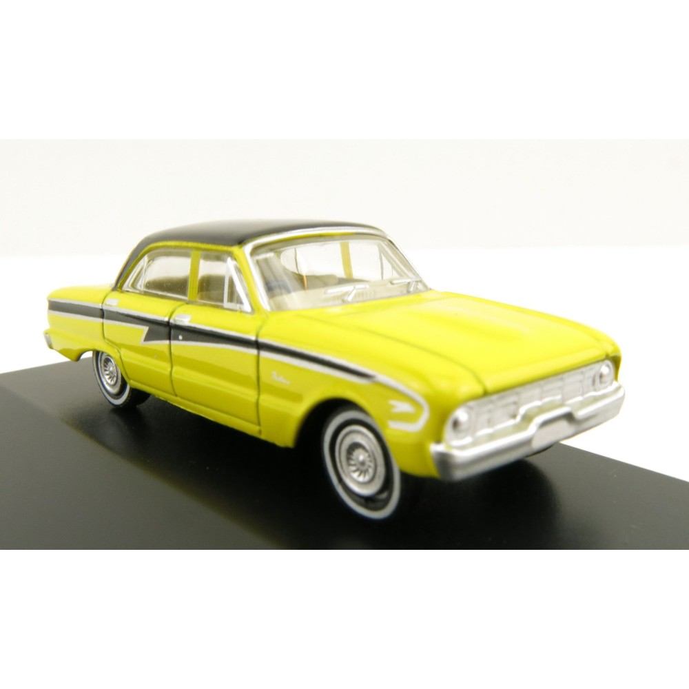 Road Ragers - Australian 1960 Ford XK Falcon Sedan in Acacia Yellow - H0 Scale 1:87