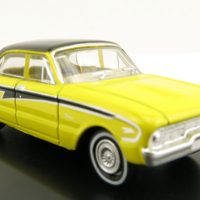 Road Ragers - Australian 1960 Ford XK Falcon Sedan in Acacia Yellow - H0 Scale 1:87