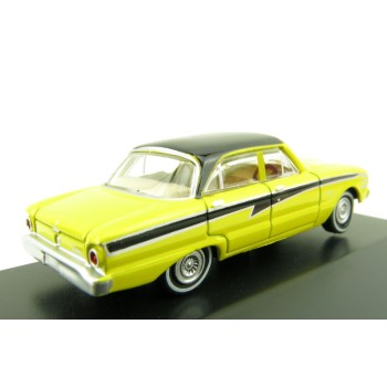 Road Ragers - Australian 1960 Ford XK Falcon Sedan in Acacia Yellow - H0 Scale 1:87