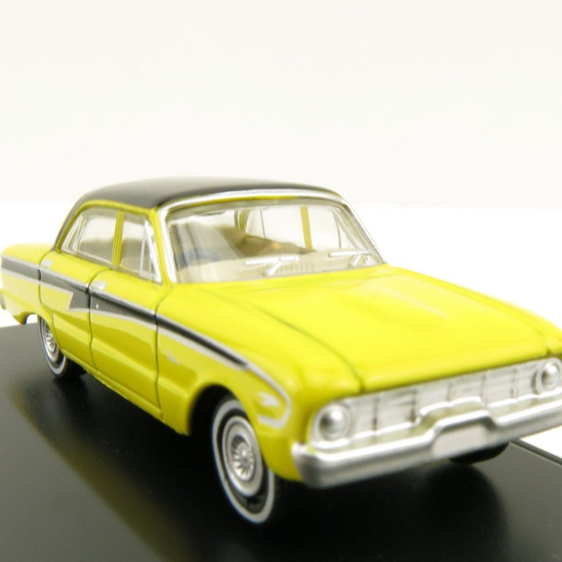 Road Ragers - Australian 1960 Ford XK Falcon Sedan in Acacia Yellow - H0 Scale 1:87