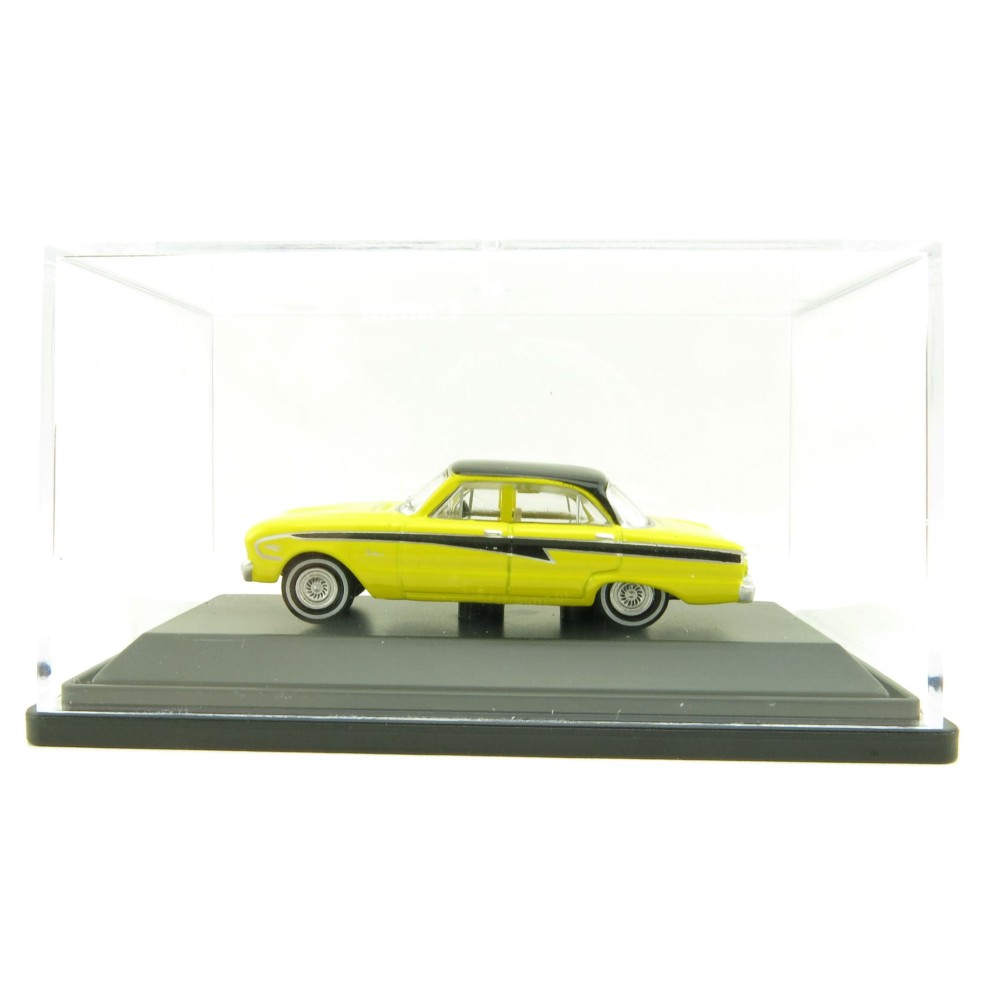 Road Ragers - Australian 1960 Ford XK Falcon Sedan in Acacia Yellow - H0 Scale 1:87