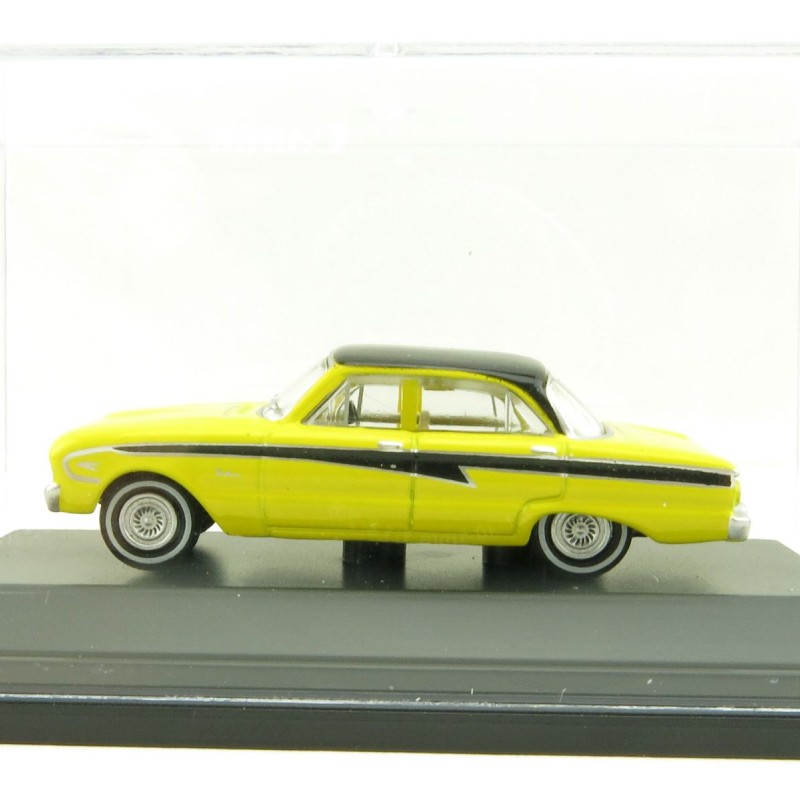 Road Ragers - Australian 1960 Ford XK Falcon Sedan in Acacia Yellow - H0 Scale 1:87