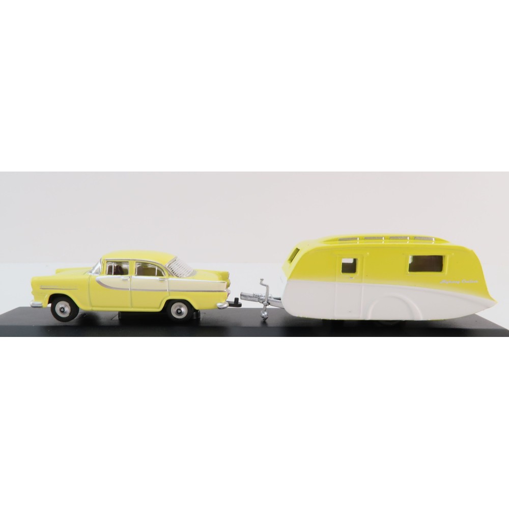 Road Ragers - Australian 1960 Holden FB Sedan & Highway Cruiser Caravan Set - H0 Scale 1:87 