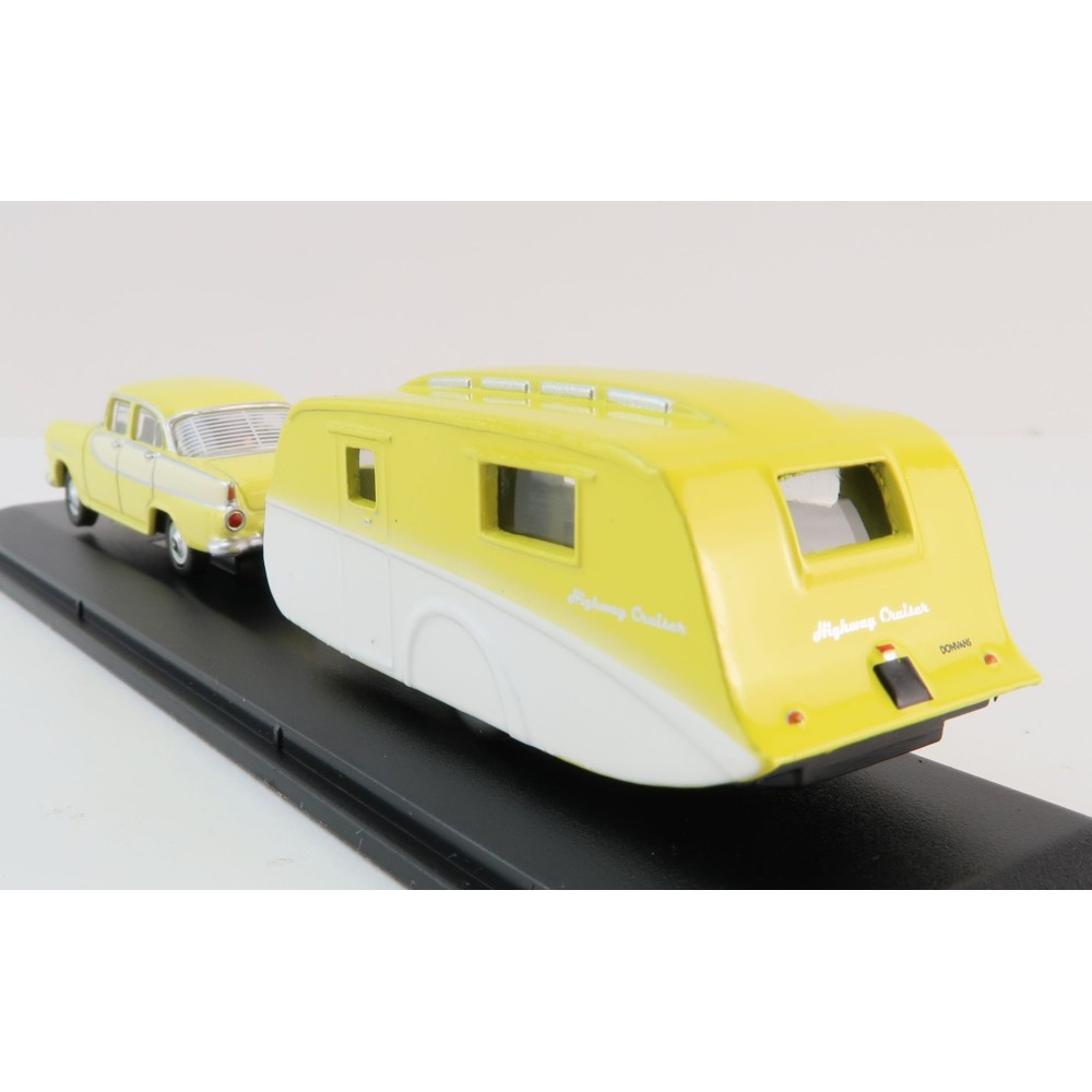 Road Ragers - Australian 1960 Holden FB Sedan & Highway Cruiser Caravan Set - H0 Scale 1:87 