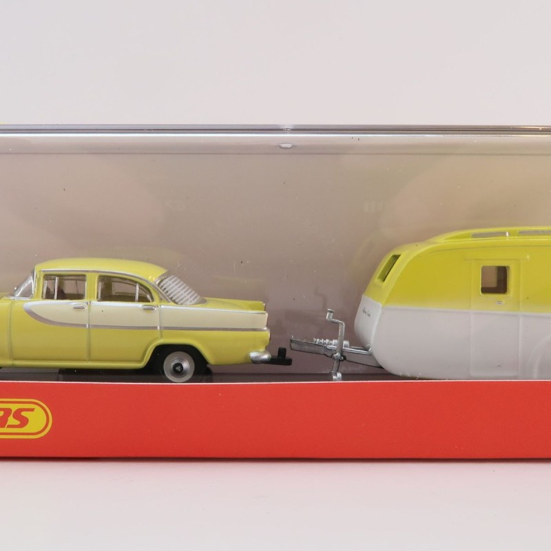 Road Ragers - Australian 1960 Holden FB Sedan & Highway Cruiser Caravan Set - H0 Scale 1:87 
