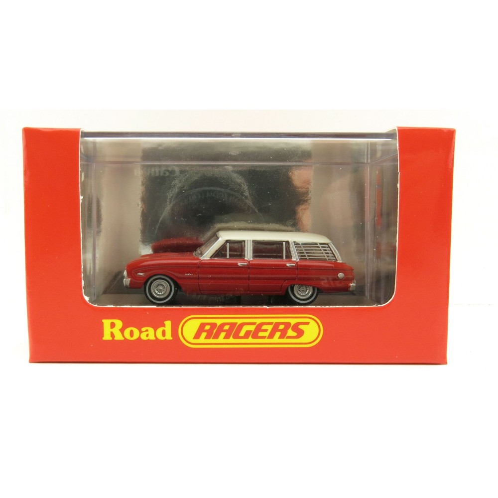 Road Ragers - Australian 1962 Ford XL Falcon Station Wagon in Woomera Red - H0 Scale 1:87