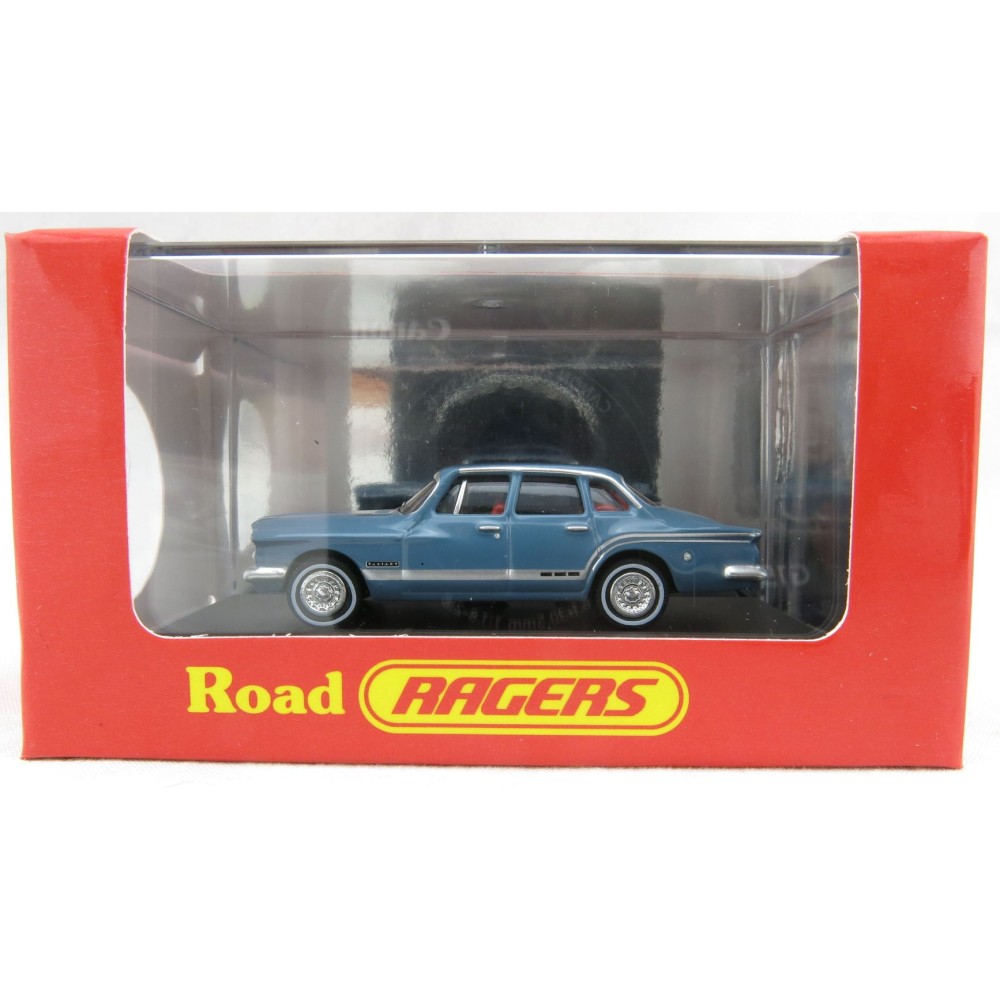 Road Ragers - Australian 1962 Valiant Chrysler S Series Sedan - Gambier Blue - H0 Scale 1:87