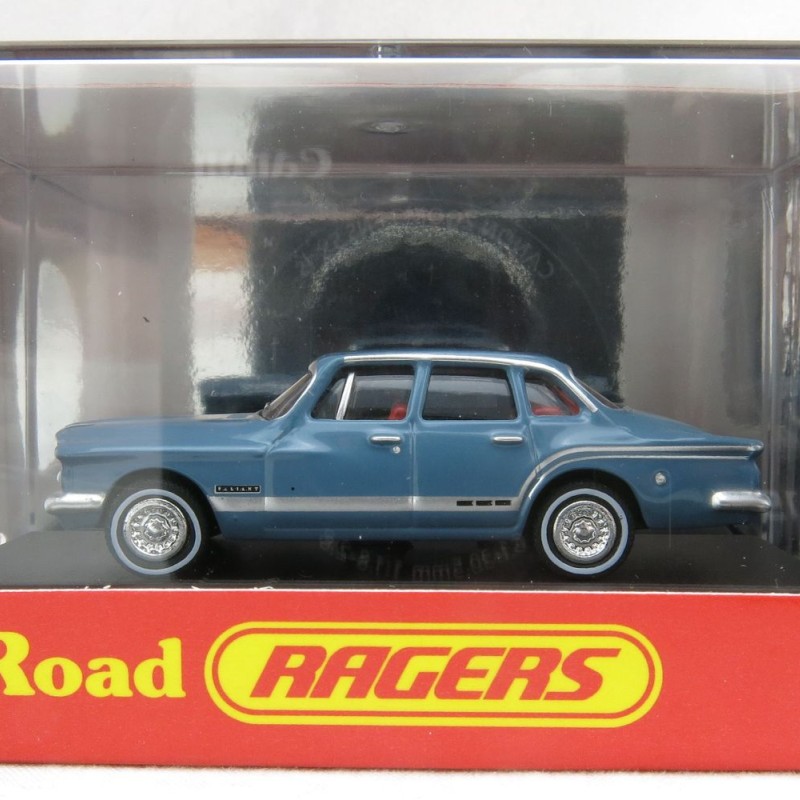 Road Ragers - Australian 1962 Valiant Chrysler S Series Sedan - Gambier Blue - H0 Scale 1:87