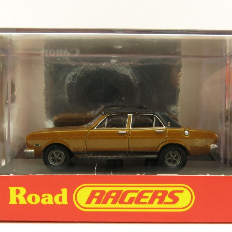 Road Ragers - Australian 1968 Ford XT Falcon GT Sedan in GT Gold  - H0 Scale 1:87