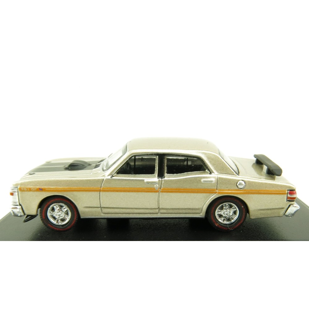 Road Ragers Australian 1971 Ford Falcon XY 351 GTHO Muscle Car in Quicksilver in H0 Scale 1:87