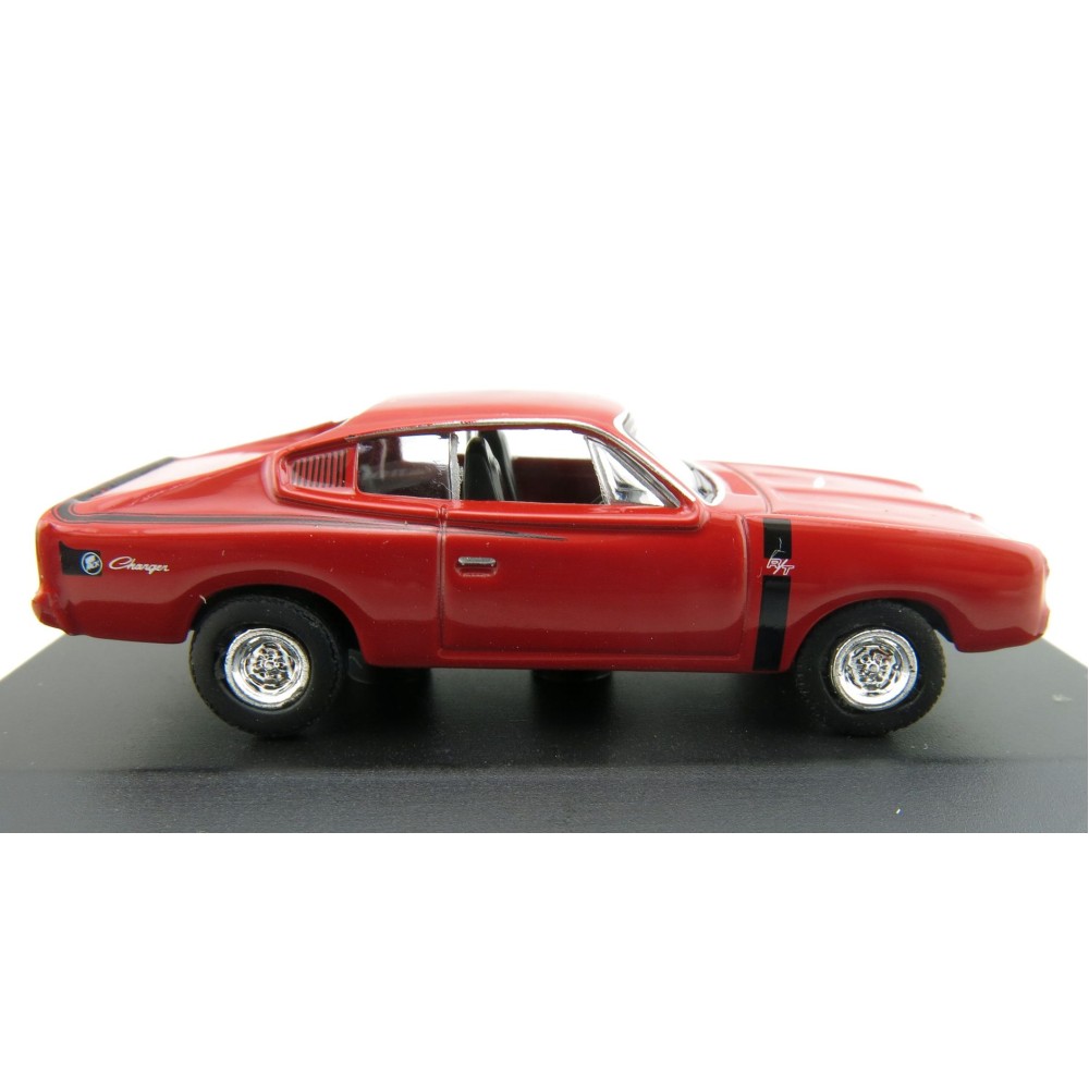 Road Ragers - Australian 1972 Valiant Chrysler R/T Charger Muscle Car - Hemi Red - H0 Scale 1:87