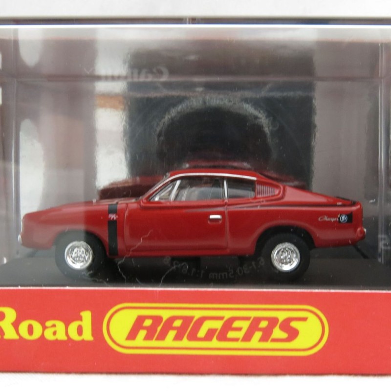 Road Ragers - Australian 1972 Valiant Chrysler R/T Charger Muscle Car - Hemi Red - H0 Scale 1:87