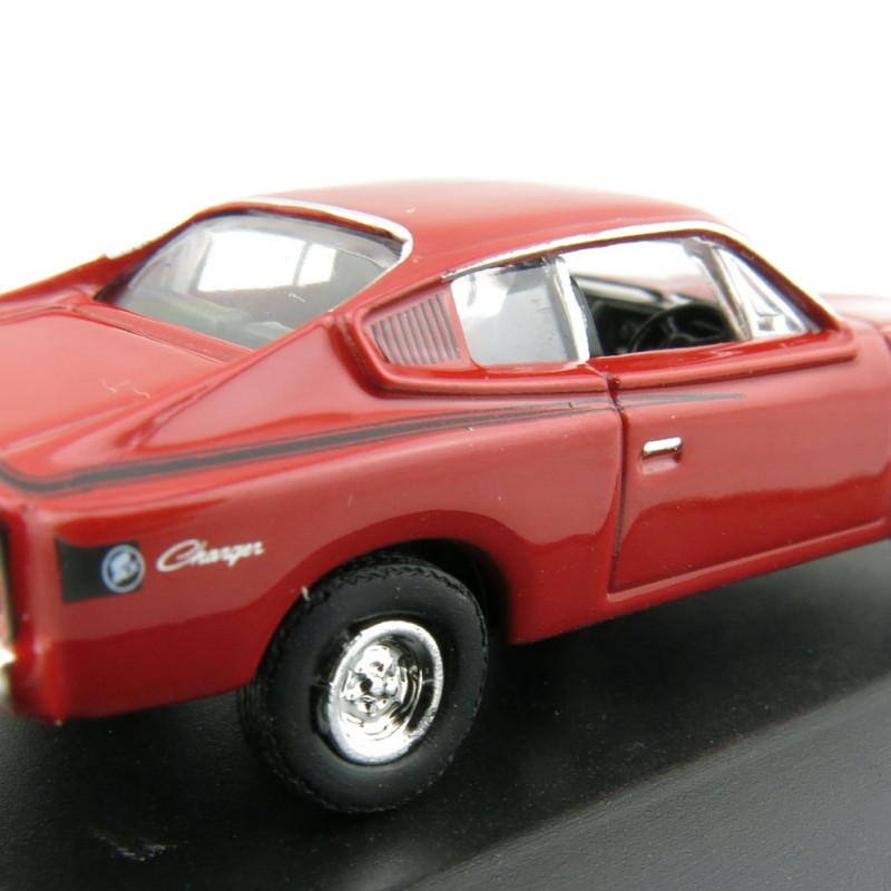 Road Ragers - Australian 1972 Valiant Chrysler R/T Charger Muscle Car - Hemi Red - H0 Scale 1:87