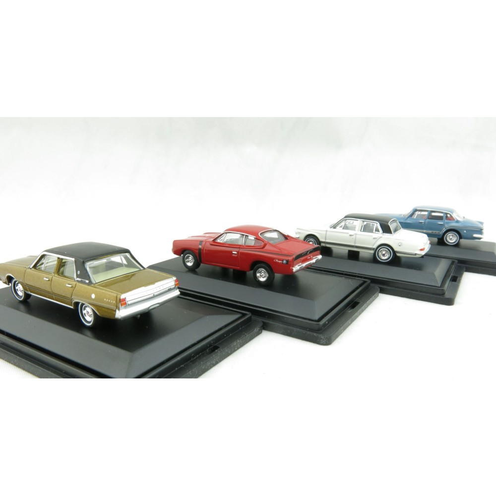 Road Ragers Australian Chrysler Valiant 4 Car Set S, VG,  AP5 and Charger - Scale 1:87