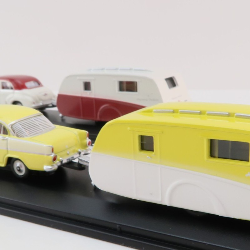 Road Ragers Australian Holden FB & FJ  Twin Cruiser Caravan Set - Scale 1:87