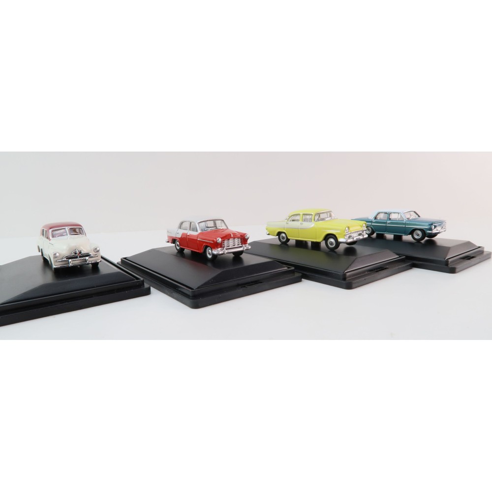 Road Ragers Australian Holden Set FB Sedan , FC Sedan, FJ Sedan & EH Sedan 1:87 