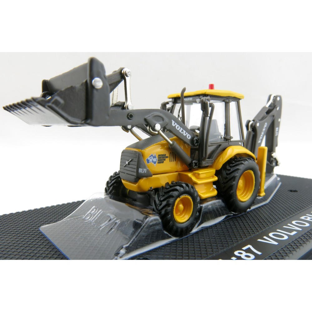 Road Ragers - Volvo BL71 Backhoe Loader Australian Constrution & Demolition Company - Scale 1:87