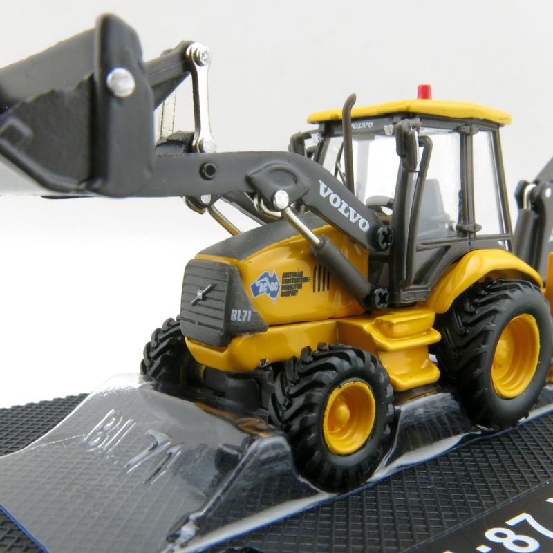 Road Ragers - Volvo BL71 Backhoe Loader Australian Constrution & Demolition Company - Scale 1:87