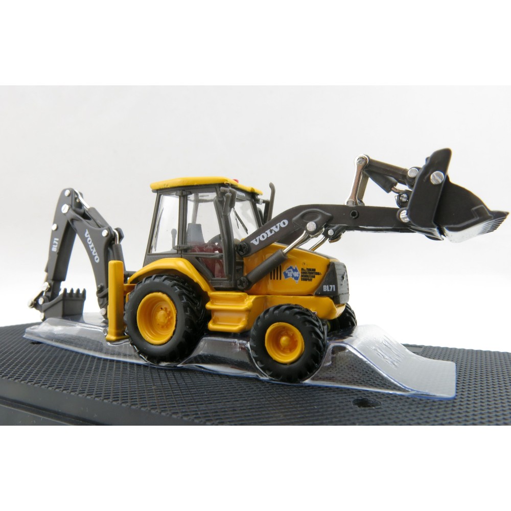Road Ragers - Volvo BL71 Backhoe Loader Australian Constrution & Demolition Company - Scale 1:87