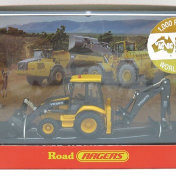 Road Ragers - Volvo BL71 Backhoe Loader Australian Constrution & Demolition Company - Scale 1:87