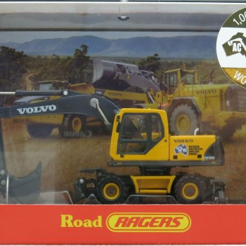 Road Ragers - Volvo EW180 B Mobile Wheeled Excavator Australian Constrution & Demolition Company - Scale 1:87